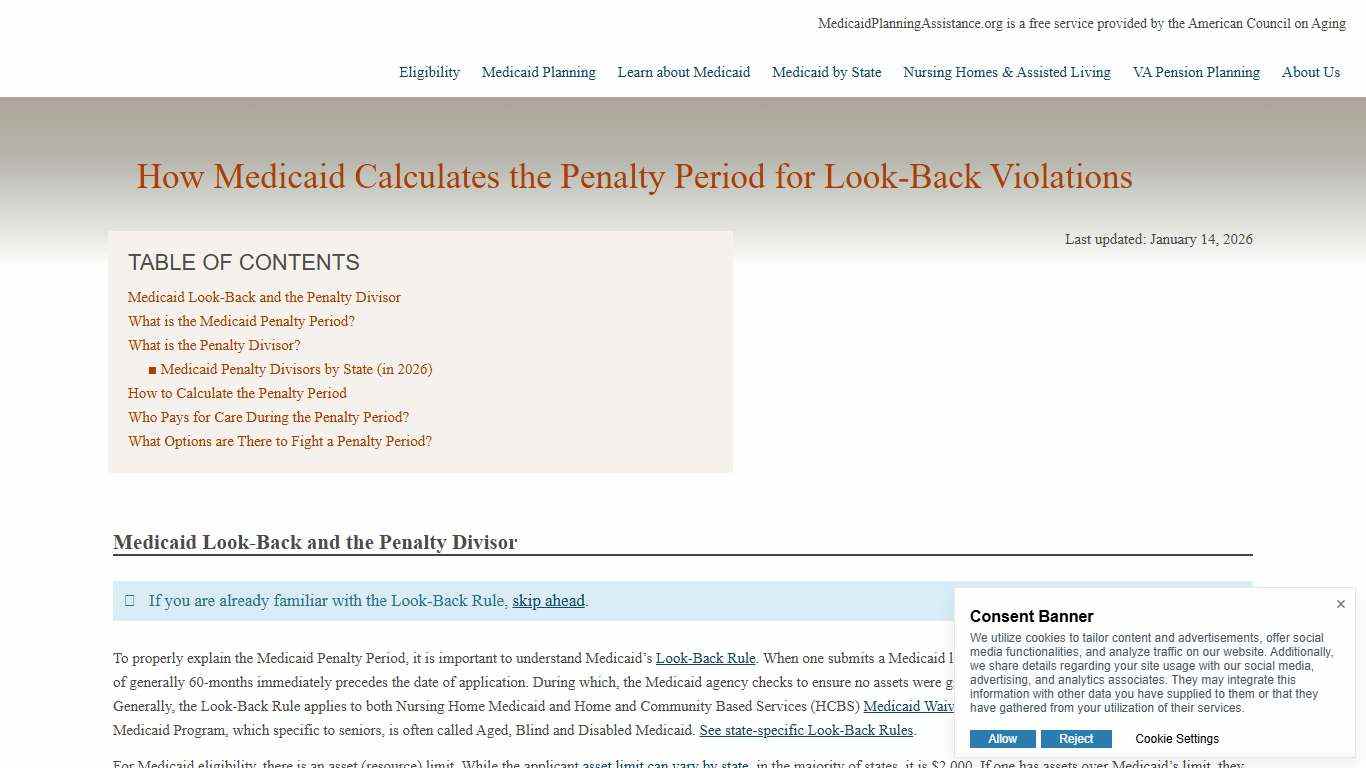 Understanding the Medicaid Penalty Period / Penalty Divisor