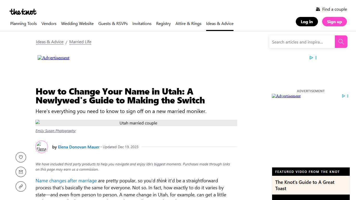 Name Changes in Utah: A Newlywed's Guide to Making the Switch